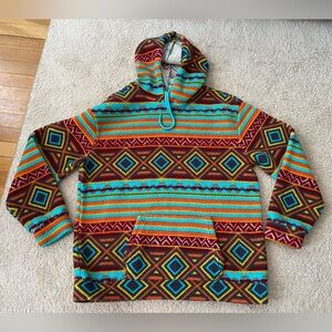 Unisex XXL Fleece Southwestern Aztec Pullover Hoodie RF Brand